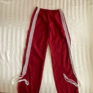 Edikted Remy Ribbon Track Pants (Size S, Red)